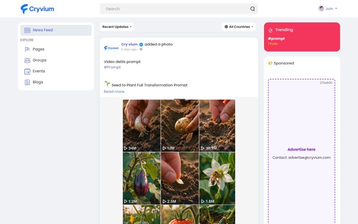 Screenshot of cryvium.com