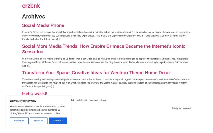 Screenshot of crzbnk.com