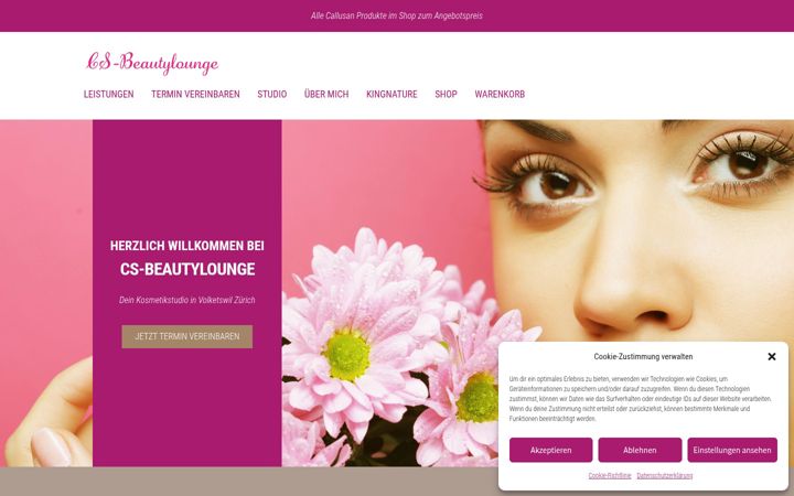 Screenshot of cs-beautylounge.ch