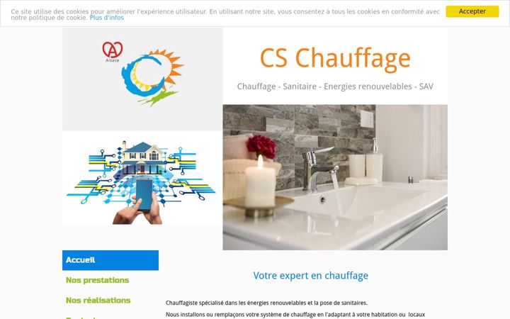 Ekrānuzņēmums no cs-chauffage.fr