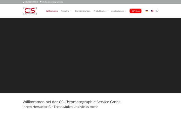Screenshot von cs-chromatographie.de