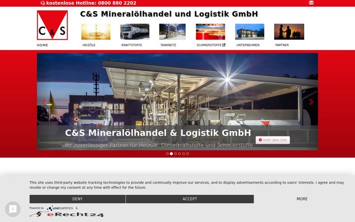 Screenshot of cs-mineraloel.de