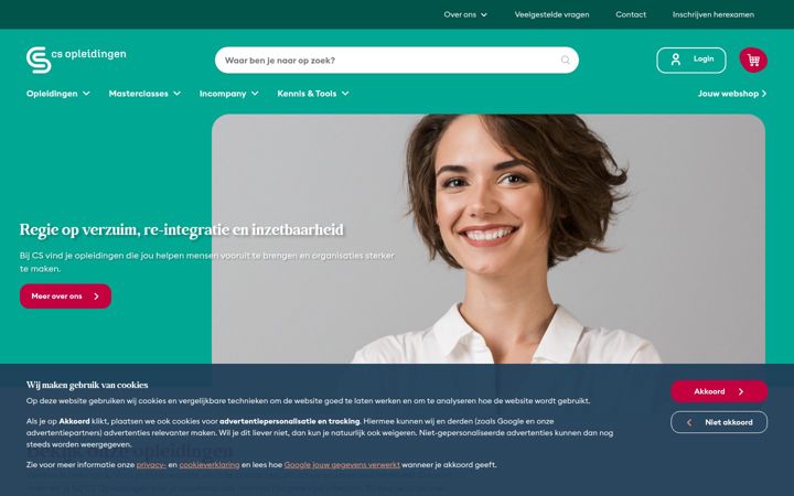 Ekrano kopija cs-opleidingen.nl
