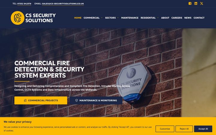 Screenshot of cs-securitysolutions.co.uk