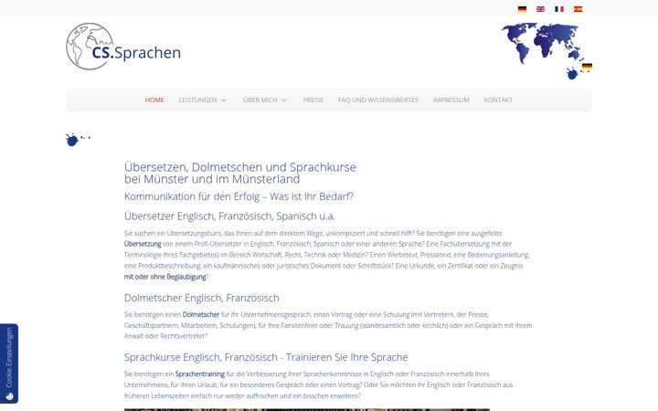 Screenshot of cs-sprachen.de
