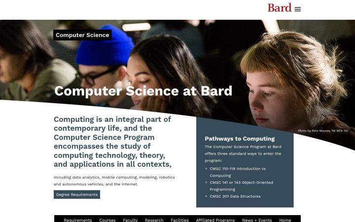 Screenshot of cs.bard.edu