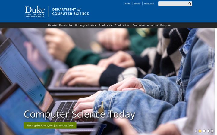 Screenshot of cs.duke.edu