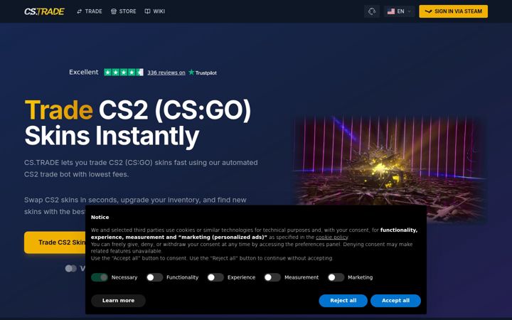 Screenshot of cs.trade