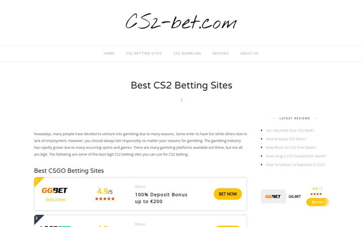Screenshot of cs2-bet.com
