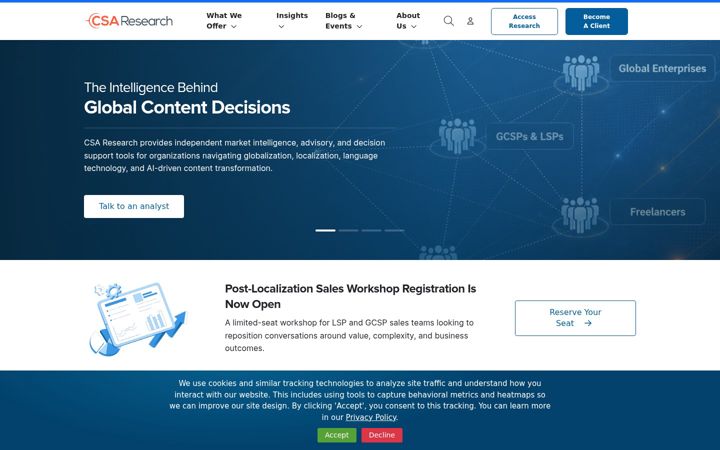 Screenshot of csa-research.com