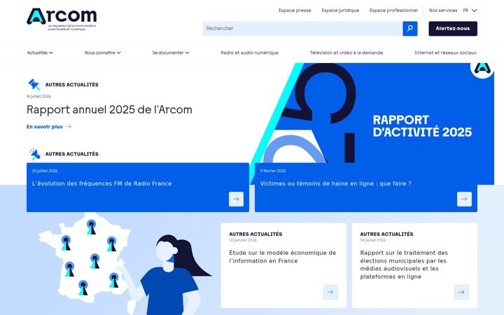 Screenshot of csa.fr