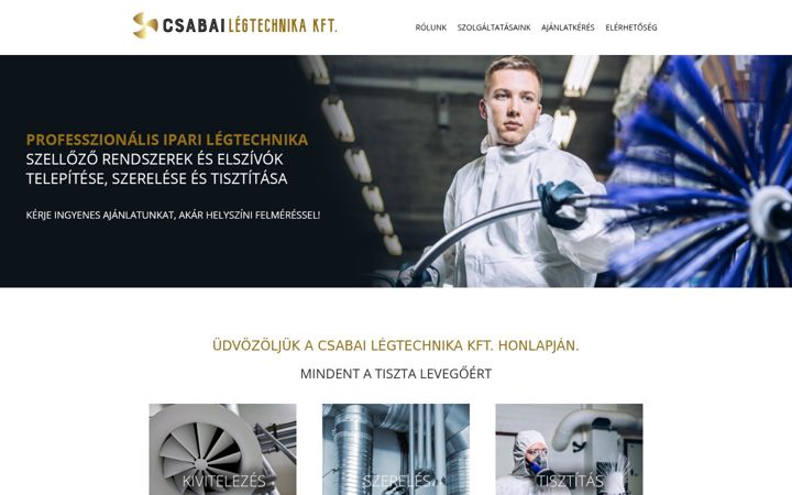 Screenshot του csabailegtechnika.hu