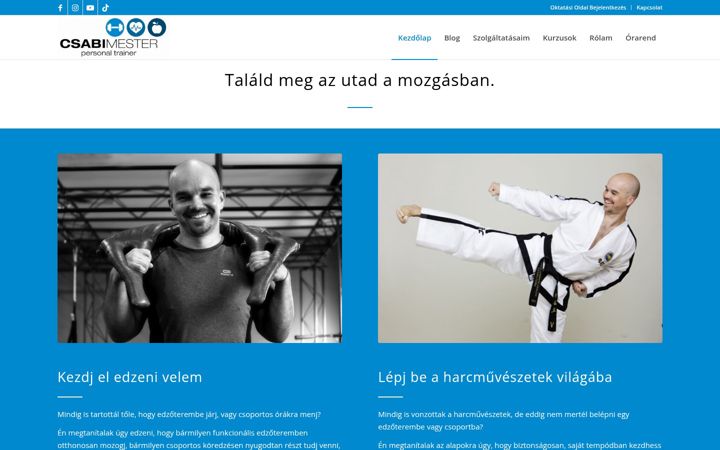 Screenshot του csabimester.hu