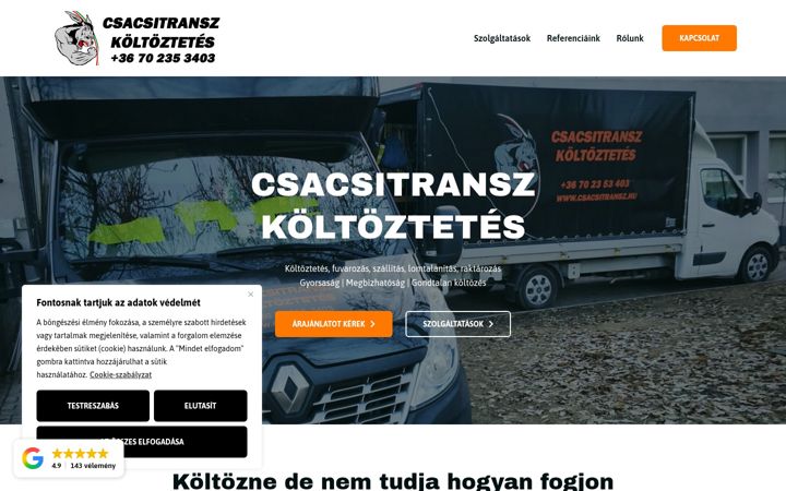 Screenshot του csacsitransz.hu