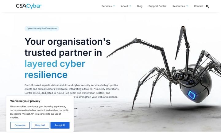 Screenshot of csacyber.com