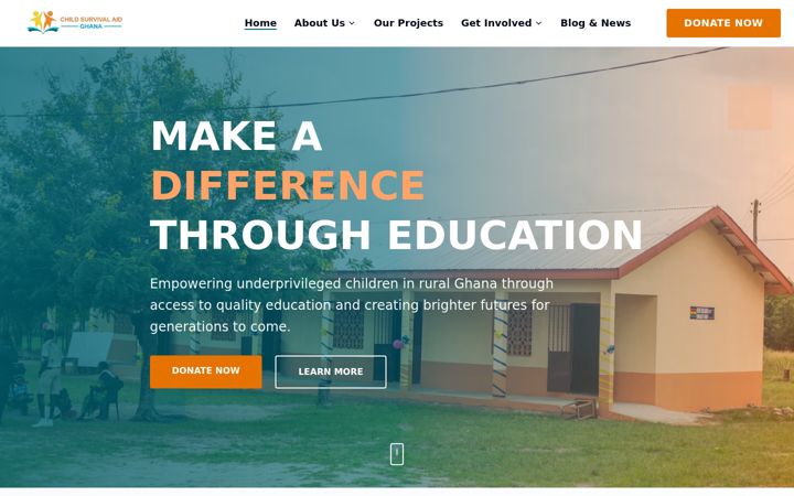 Screenshot of csaghana.org