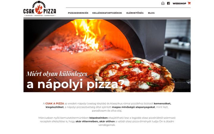 Screenshot του csakapizza.hu