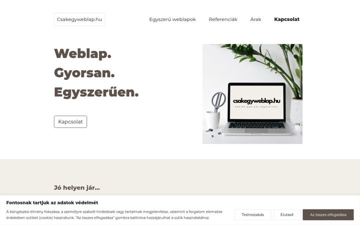 Screenshot του csakegyweblap.hu