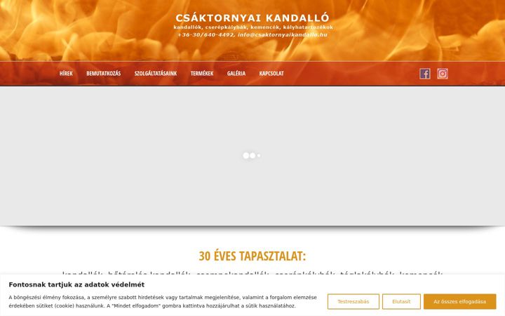 Screenshot του csaktornyaikandallo.hu