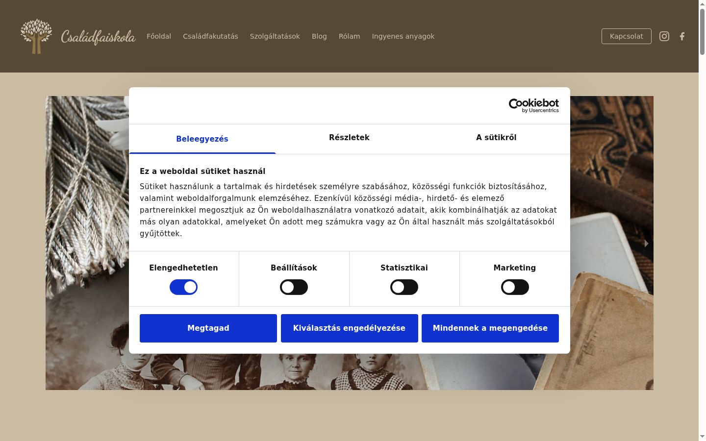 Screenshot tal-banner tal-kunsens muri qabel kwalunkwe interazzjoni