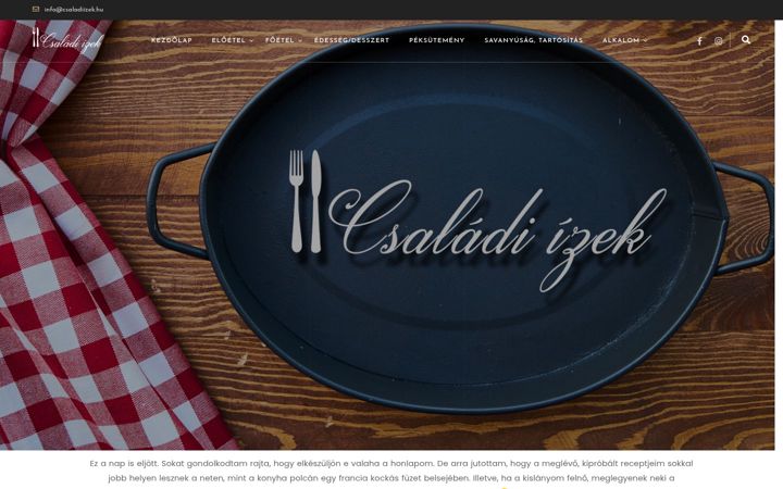 Screenshot του csaladiizek.hu