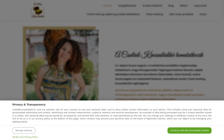 Screenshot of csaladikincsesladiko.hu