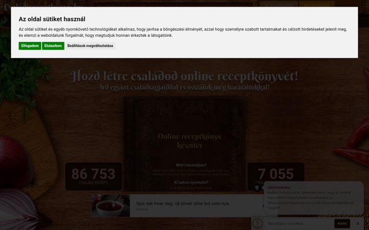 Screenshot του csaladireceptkonyv.hu