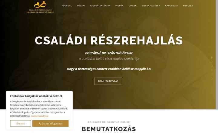 Screenshot του csaladireszrehajlas.hu