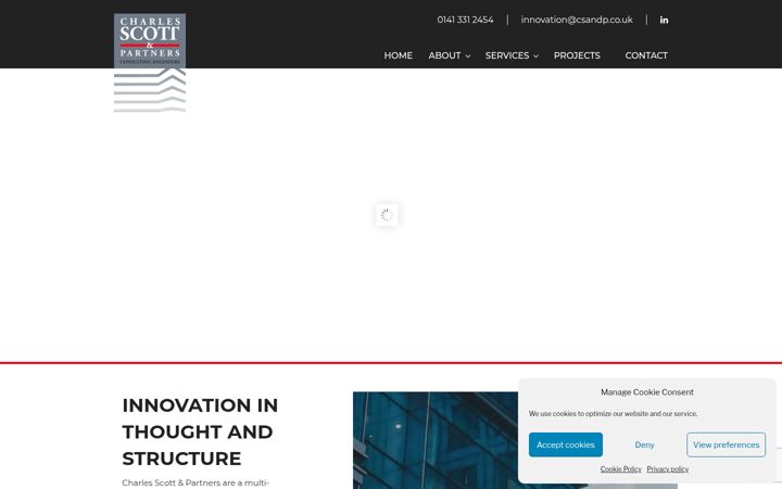 Screenshot ta' csandp.co.uk