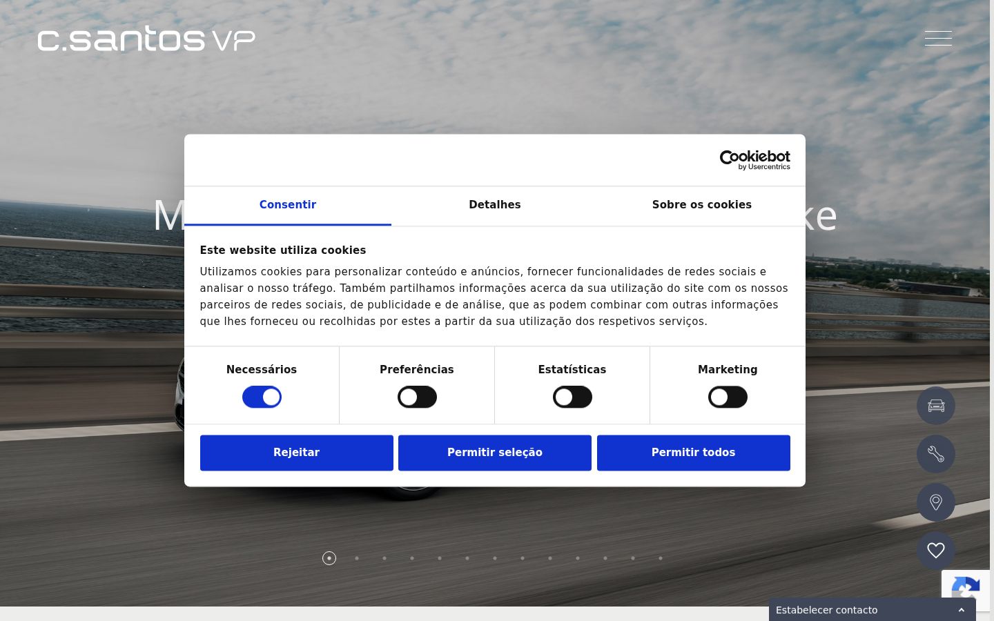 Screenshot van de toestemmingsbanner zoals getoond vóór enige interactie