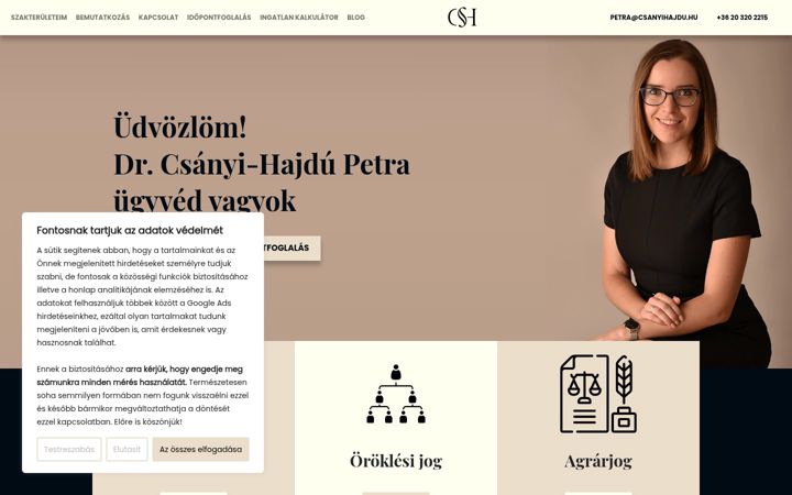 Screenshot of csanyihajdu.hu
