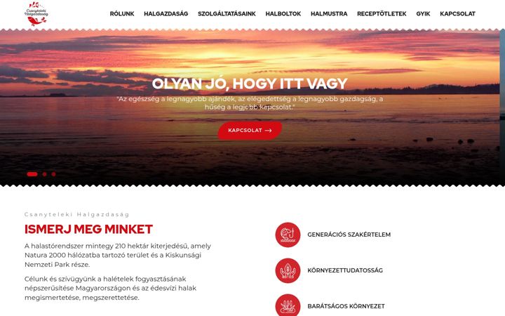 Screenshot of csanytelekihalastavak.hu