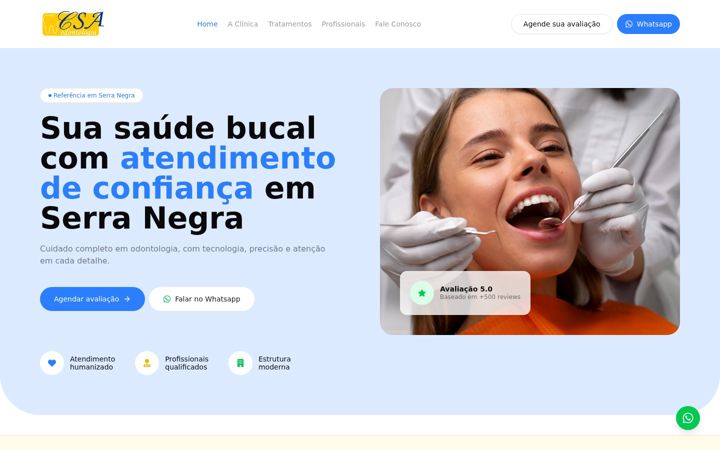 Screenshot of csaodontologia.com.br