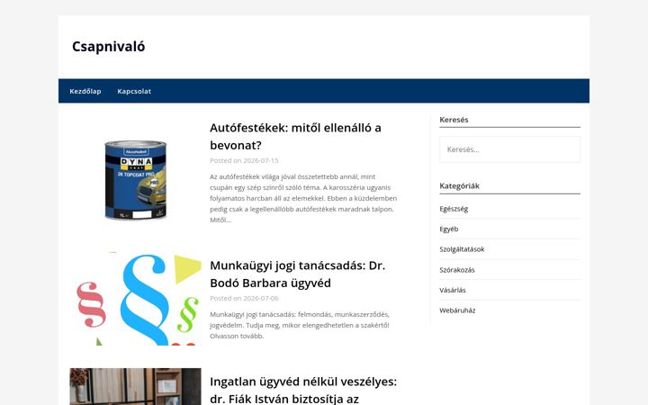 Screenshot of csapnivalo.hu