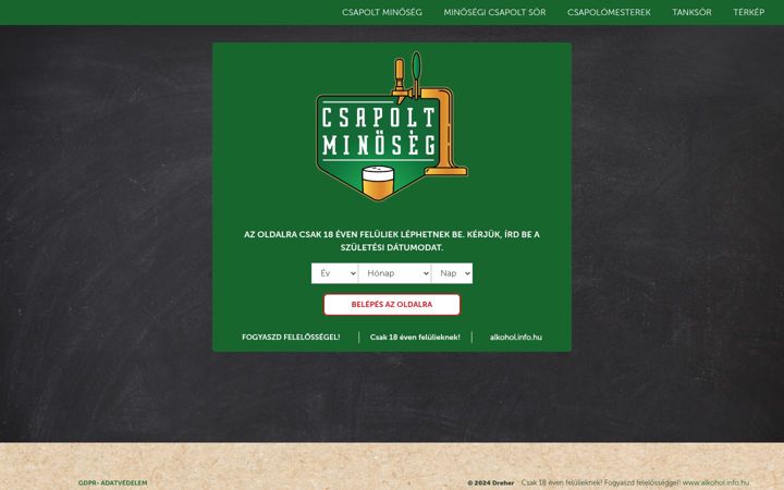 Screenshot of csapoltminoseg.hu