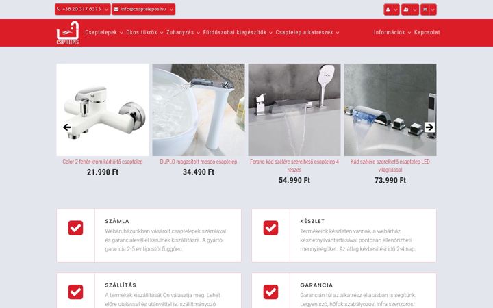 Screenshot of csaptelepes.hu
