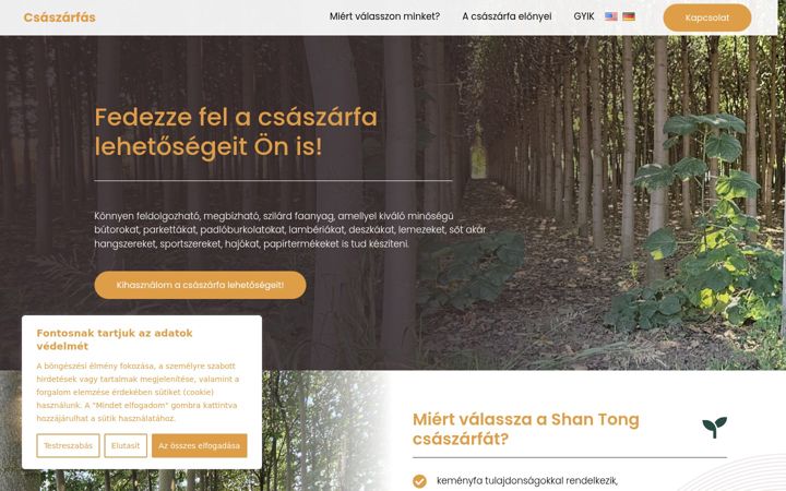 Screenshot ta' csaszarfas.hu