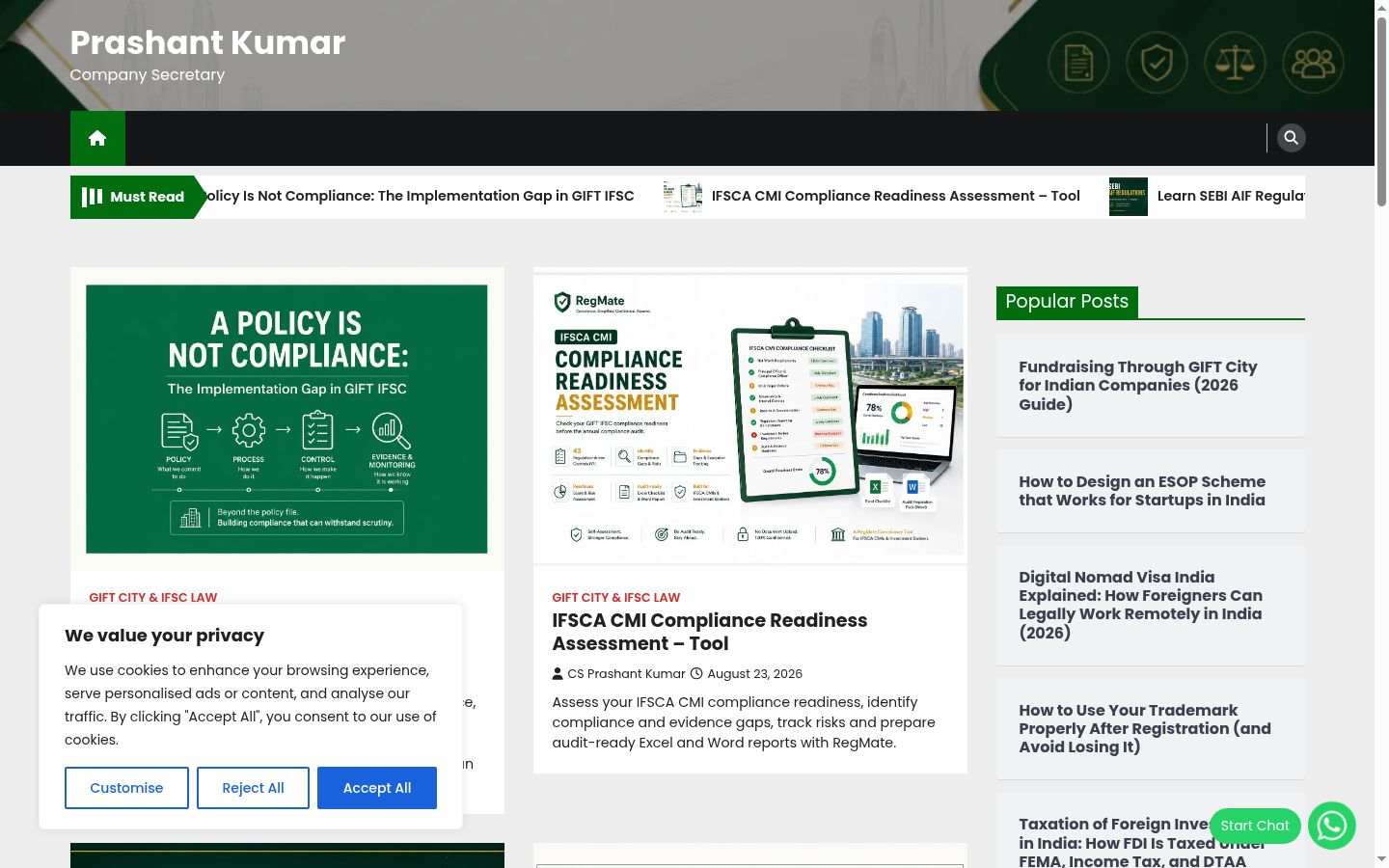 Screenshot tal-banner tal-kunsens muri qabel kwalunkwe interazzjoni
