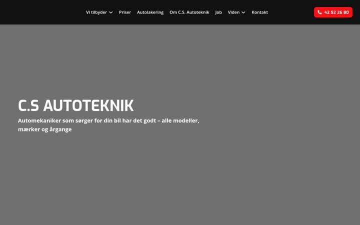 Screenshot of csautoteknik.dk
