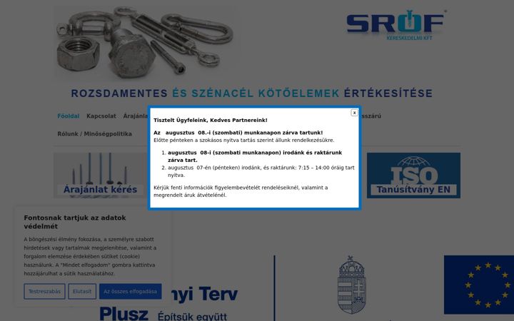 Screenshot of csavarnagyker.hu