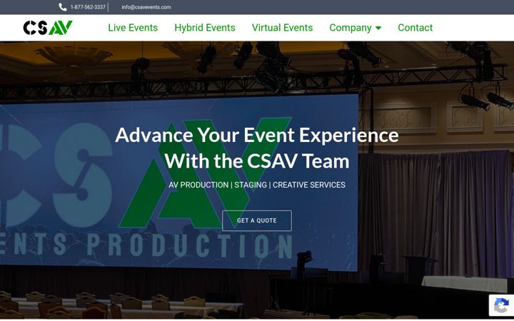 Screenshot of csavevents.com