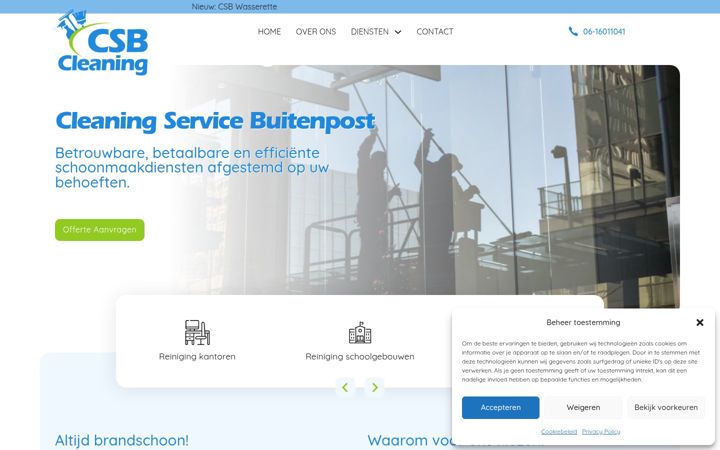 Captura de ecrã de csbcleaning.nl