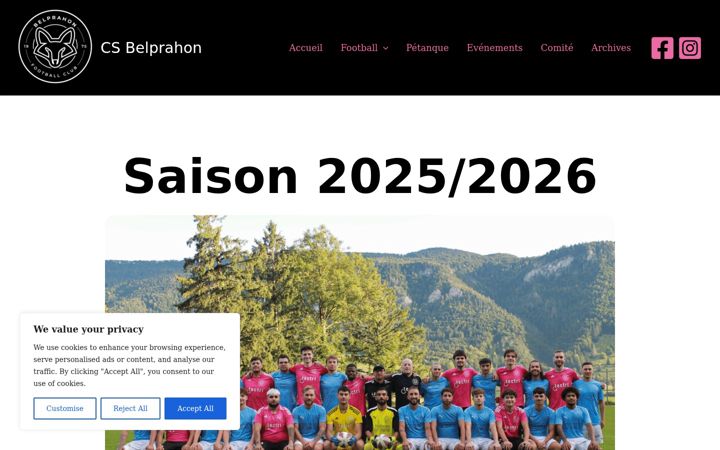 Screenshot of csbelprahon.ch