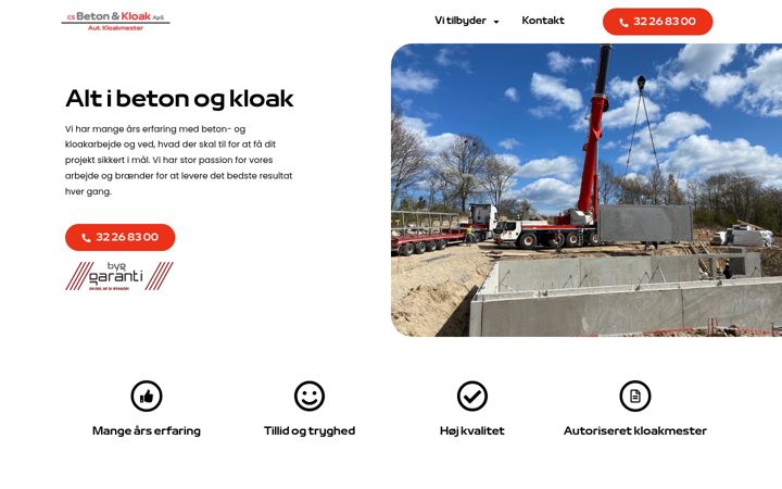 Screenshot of csbetonogkloak.dk