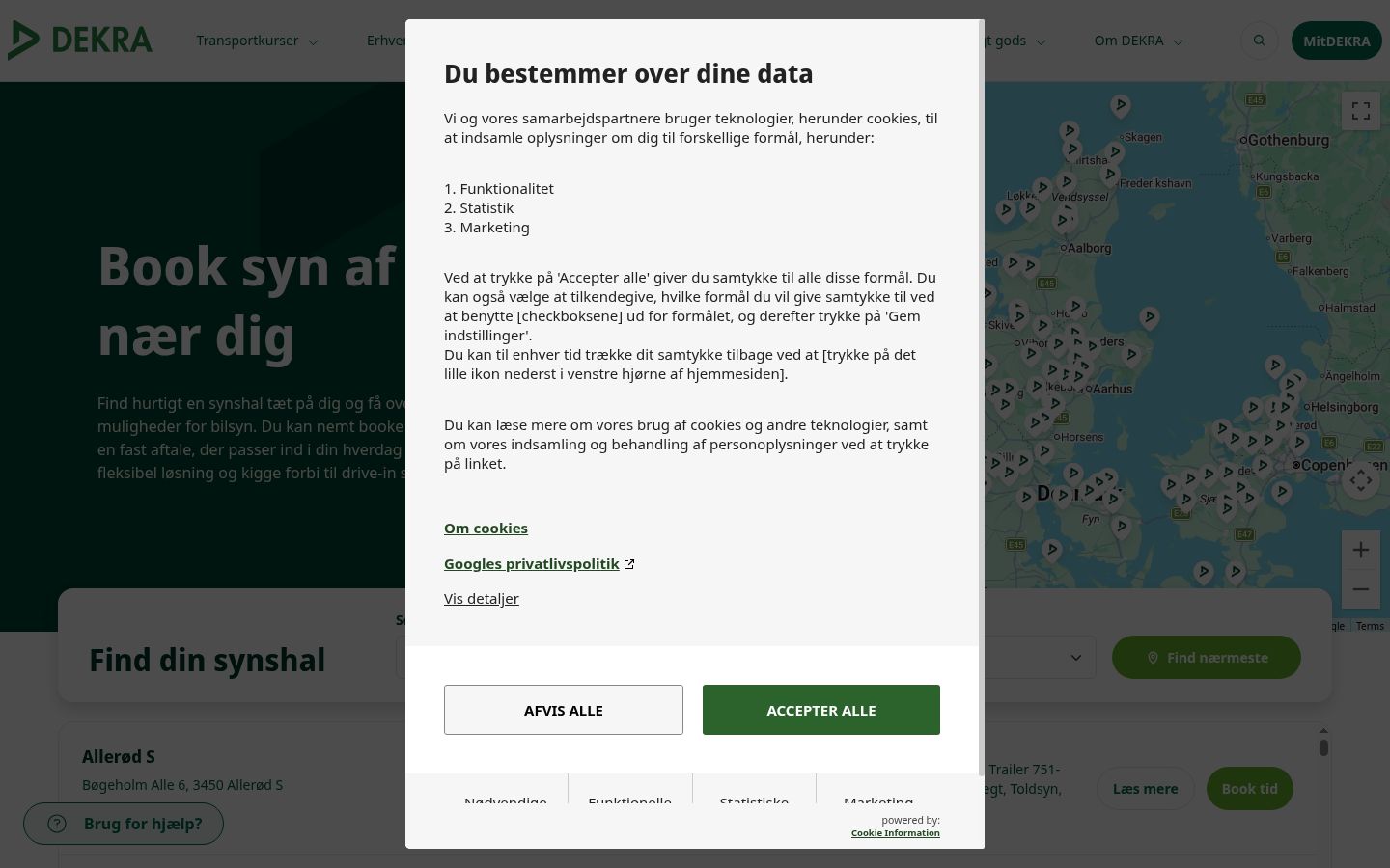 Snímek obrazovky baneru souhlasu zobrazeného před jakoukoli interakcí