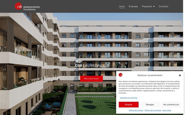Screenshot of csbpromocionesinmobiliarias.com