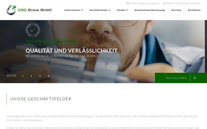 Skjermbilde av csc-group.de
