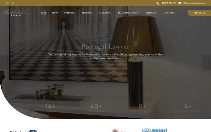 Screenshot of cscadvogada.com