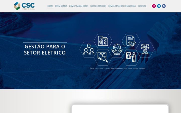Screenshot of cscenergia.com.br