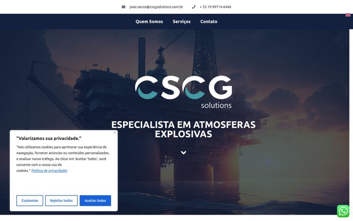 Screenshot of cscgsolutions.com.br